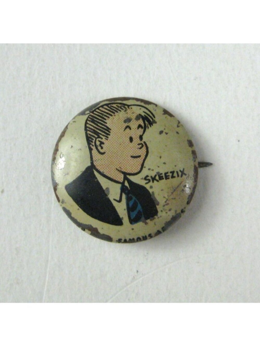 Kelloggs Pep Skeezix Button Pinback Badge Vintage Collectible Button Pin